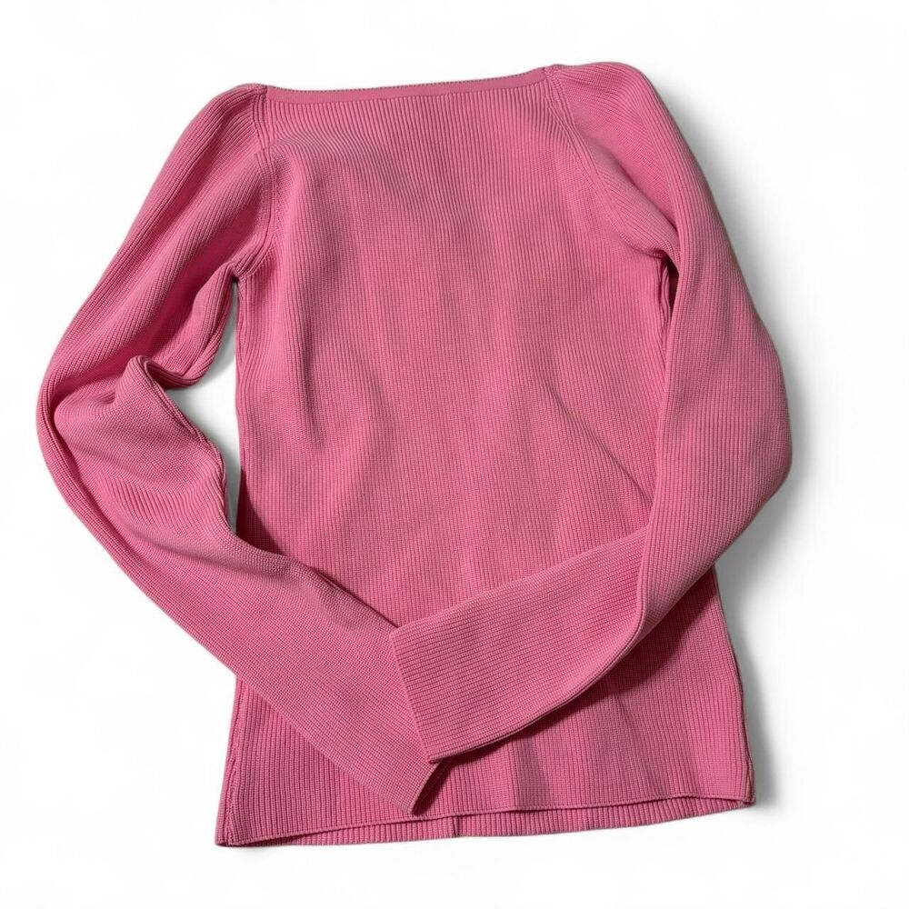 Women's Pink Long Sleeve Shirt - Picture 3 of 4